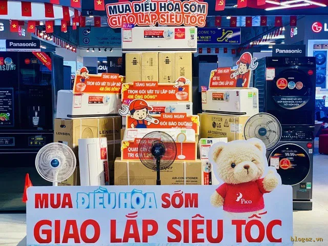 Hàng loạt các mặt hàng như điều hòa, quạt máy, quạt hơi nước, tủ lạnh,… đang được giảm giá cũng như tặng kèm các ưu đãi về dịch vụ.