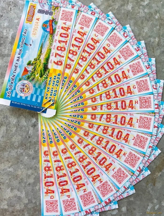 Vé số Bến Tre và Vũng Tàu mở thưởng chiều 5-5. Ảnh: ĐLVS Thành Phát