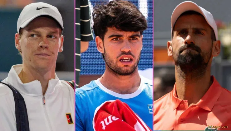 Sinner Thăng Hoa, Alcaraz & Djokovic Rơi Vào Thế Khó Trước Các Giải Đấu Lớn